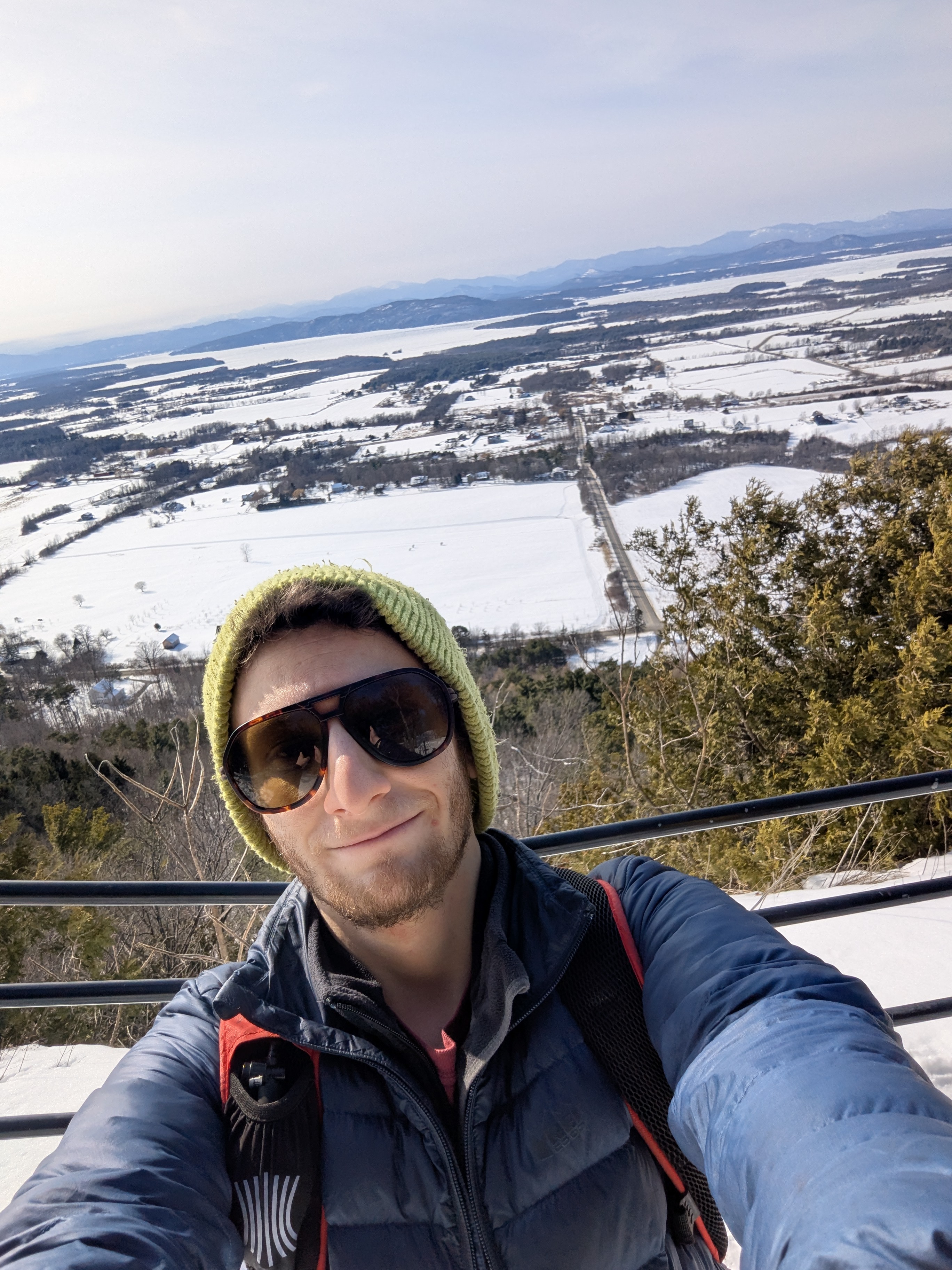 Corin in the winter mountains